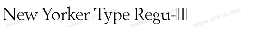New Yorker Type Regu字体转换